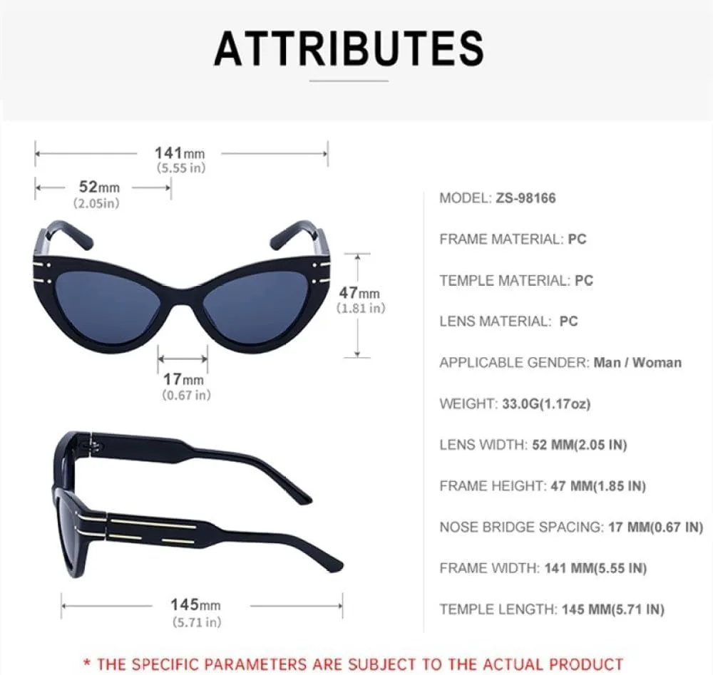 

LVTFCO Модные сексуальные солнцезащитные очки «кошачий глаз» для женщин, роскошные винтажные овальные солнцезащитные очки для дам, панк-очки «кошачий глаз», 3