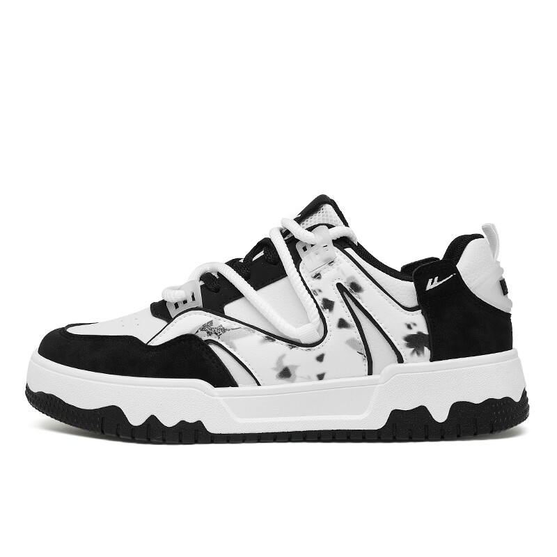 

Кроссовки WARRIOR Skateboarding Shoes Men Low-top Black, белый/черный