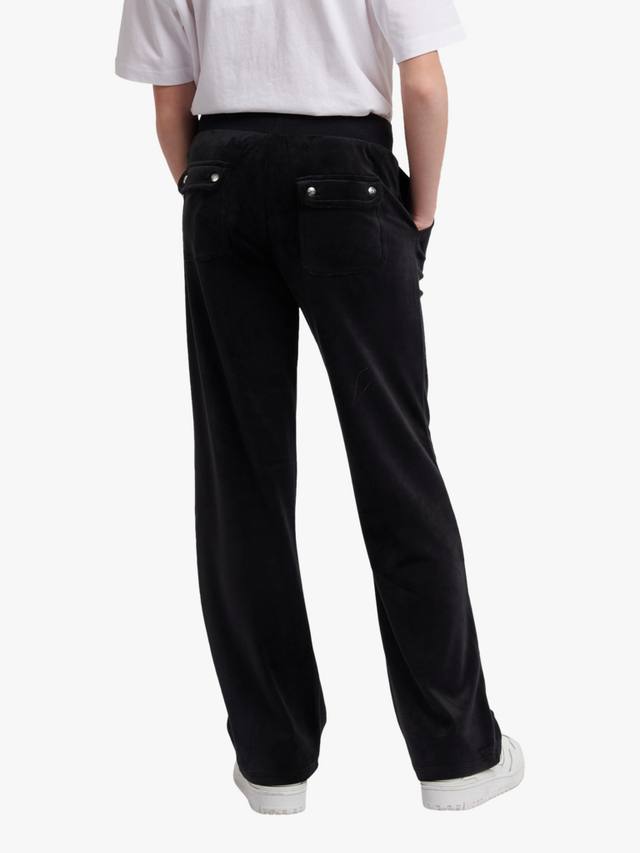 Детские спортивные брюки с пайетками и широкими штанинами Juicy Couture, Jet Black — фото 4