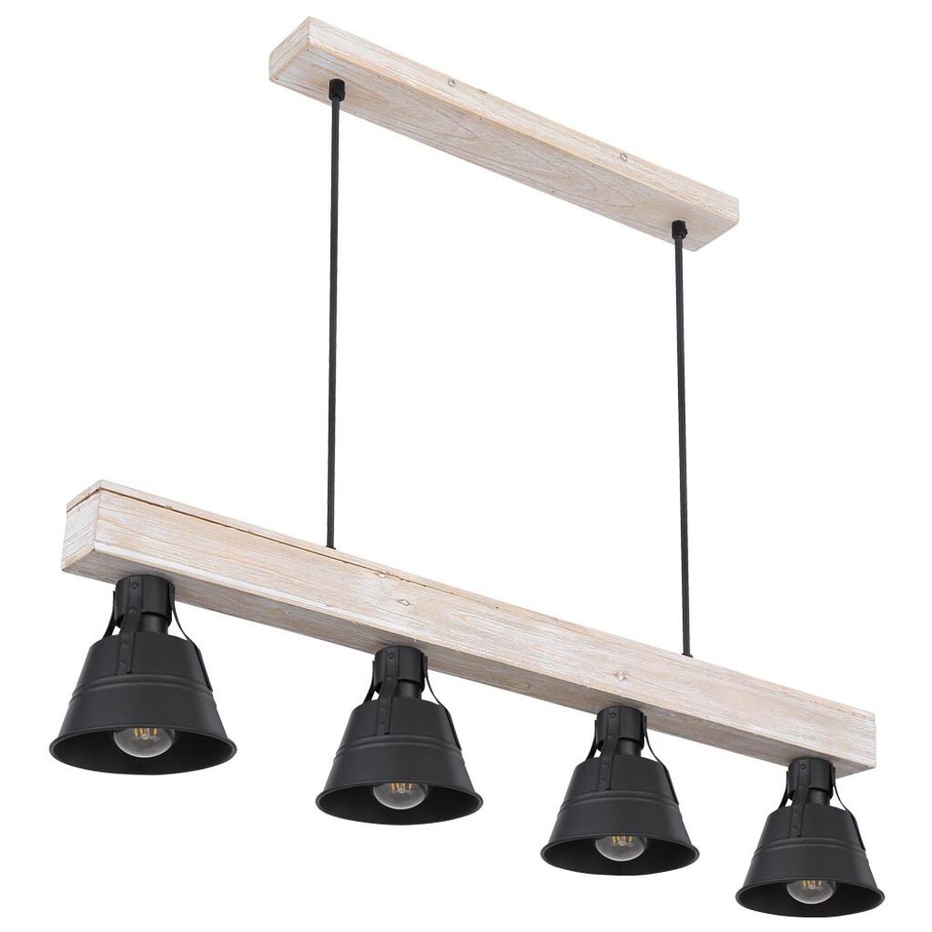 

Подвесной светильник, естественные балки, черный матовый, L 85 см Globo Lighting