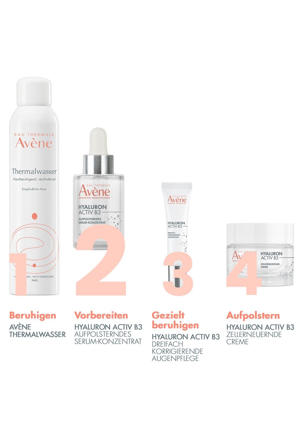 Сыворотка Avene — AVÈNE GESICHTSPFLEGE HYALURON ACTIV B3 AUFPOLSTERNDES SERUM-KONZ — фото 4