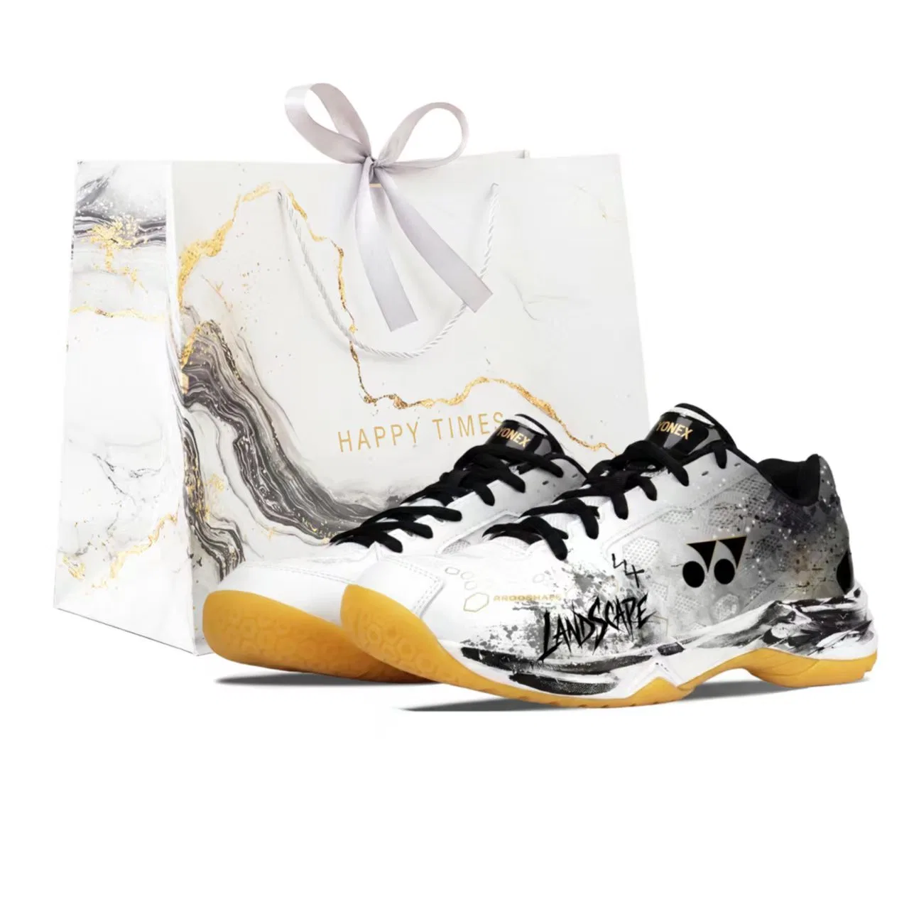 Кроссовки для бадминтона YONEX White Black Yellow — фото 4