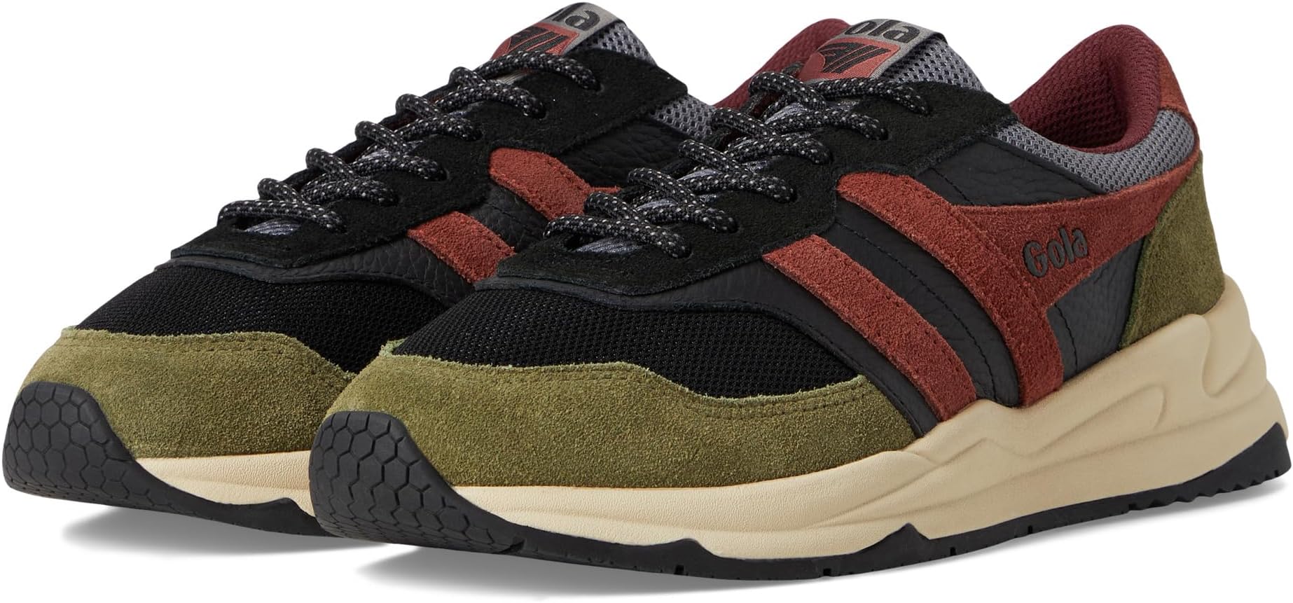 

Кроссовки Gola Titan, цвет Black/Military Green/Rust