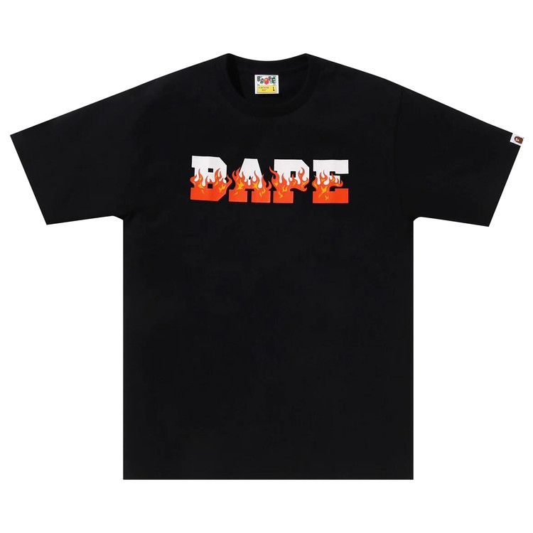 

Футболка BAPE Flame Bape Logo Tee, Black/Red
