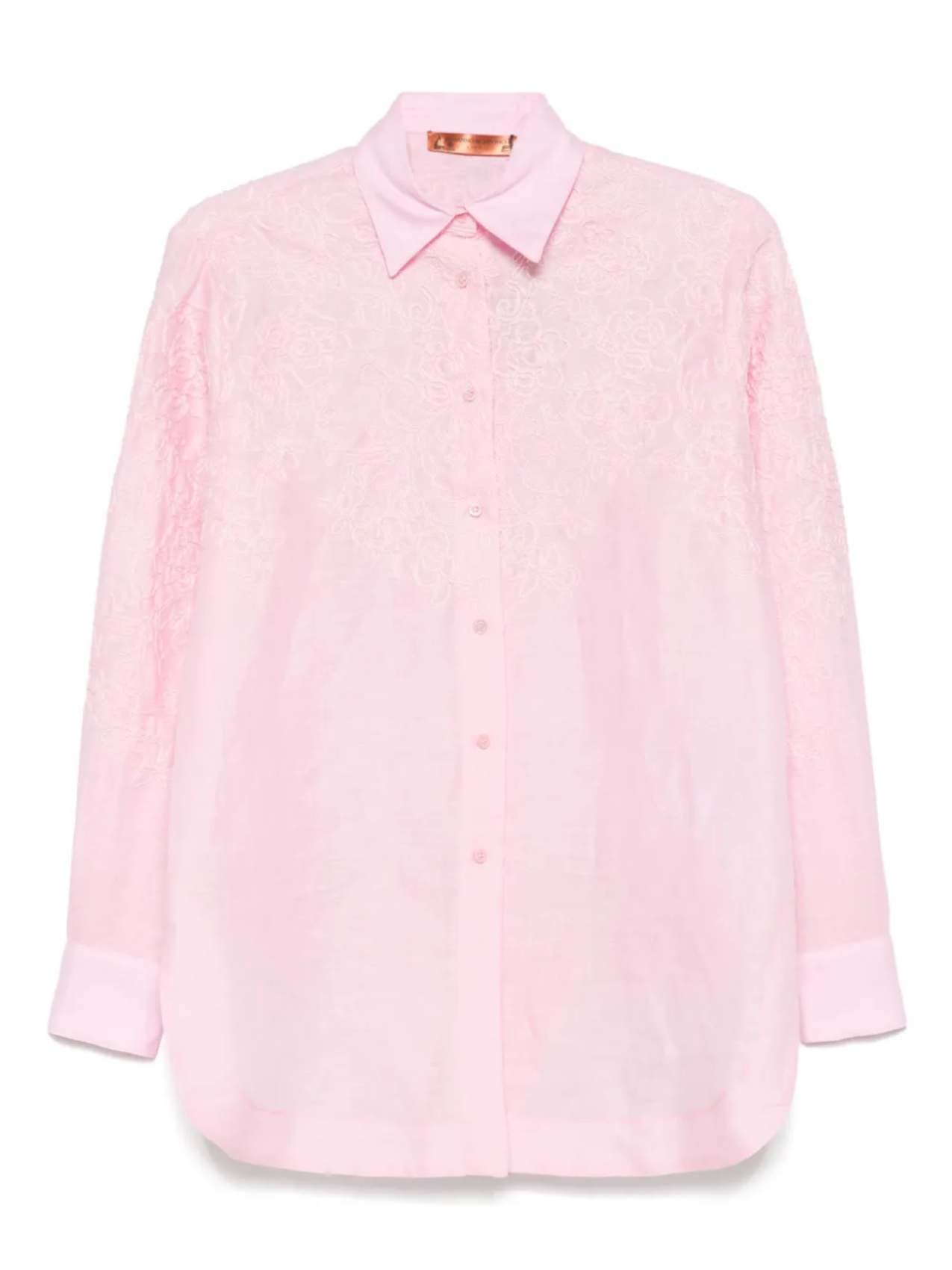

Ermanno Scervino рубашка с вышивкой, розовый