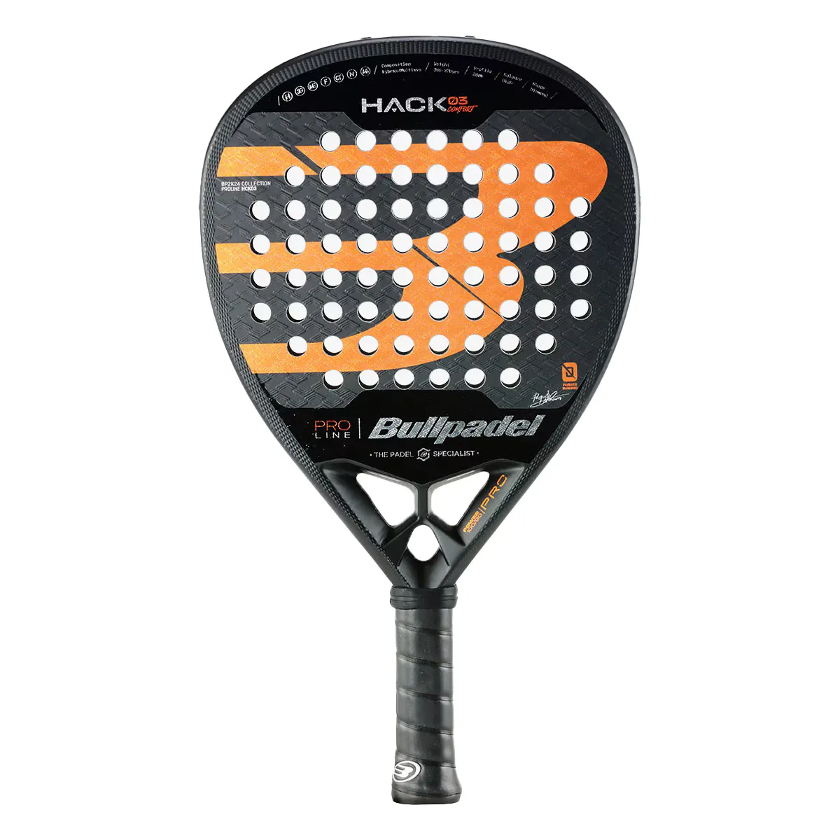 

Bullpadel Hack 03 Comfort 24 Ракетка для падела, черный/оранжевый