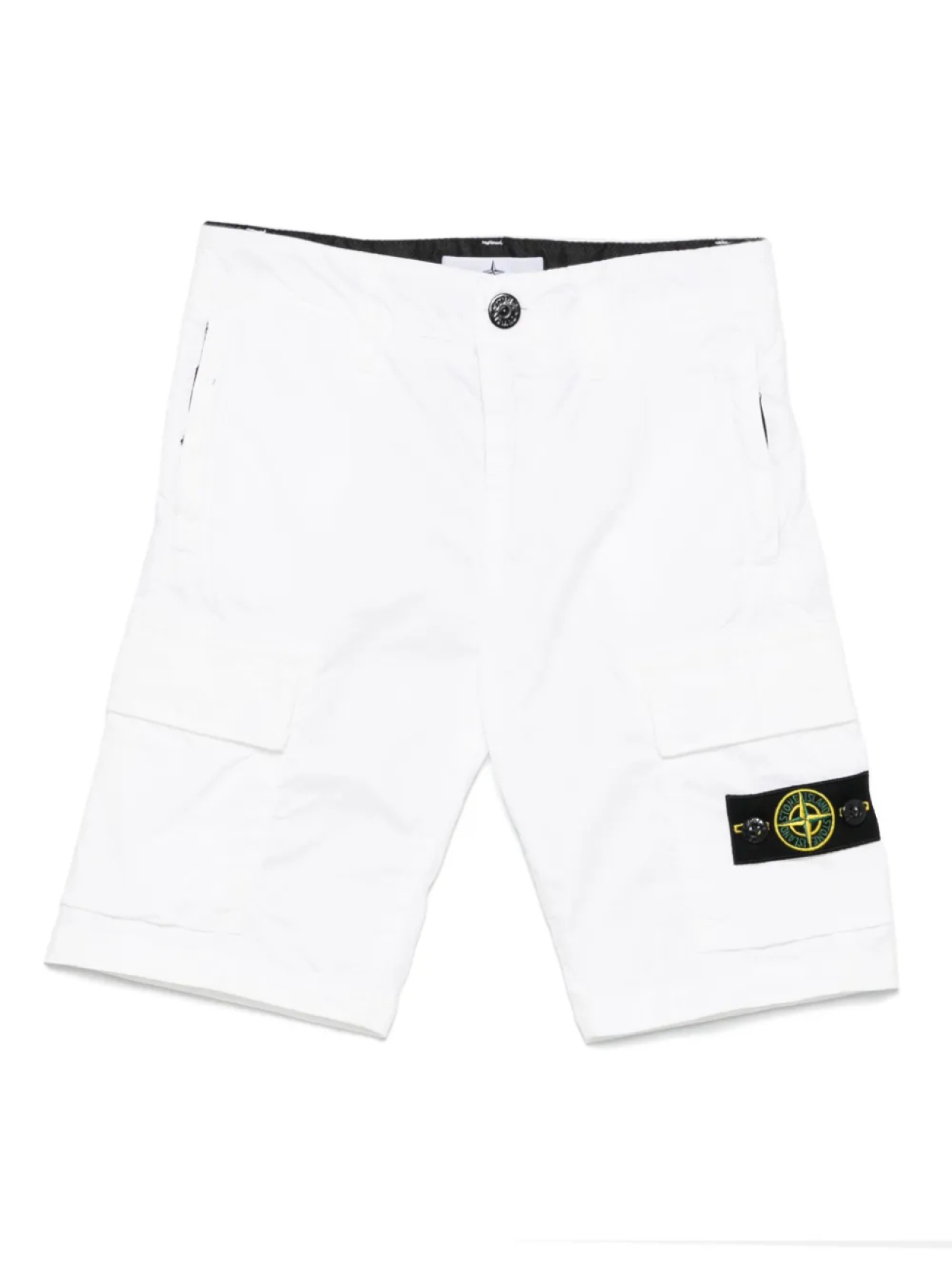 

Шорты-карго из эластичного хлопка Stone Island Junior, белый