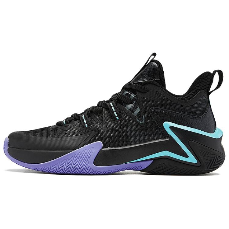 

Баскетбольные кроссовки Basketball Shoes Men High-Top Black/Purple/Blue Qiaodan