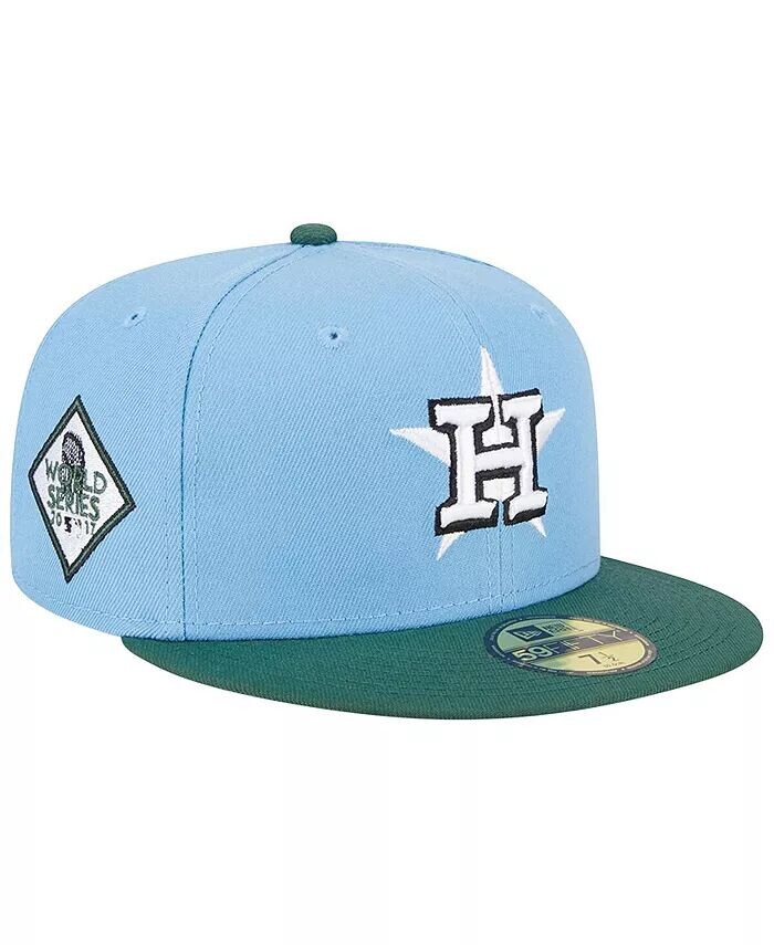 

Мужская облегающая шляпа небесно-голубого цвета с кинзой Houston Astros World Series 2017 59FIFTY New Era, мультиколор