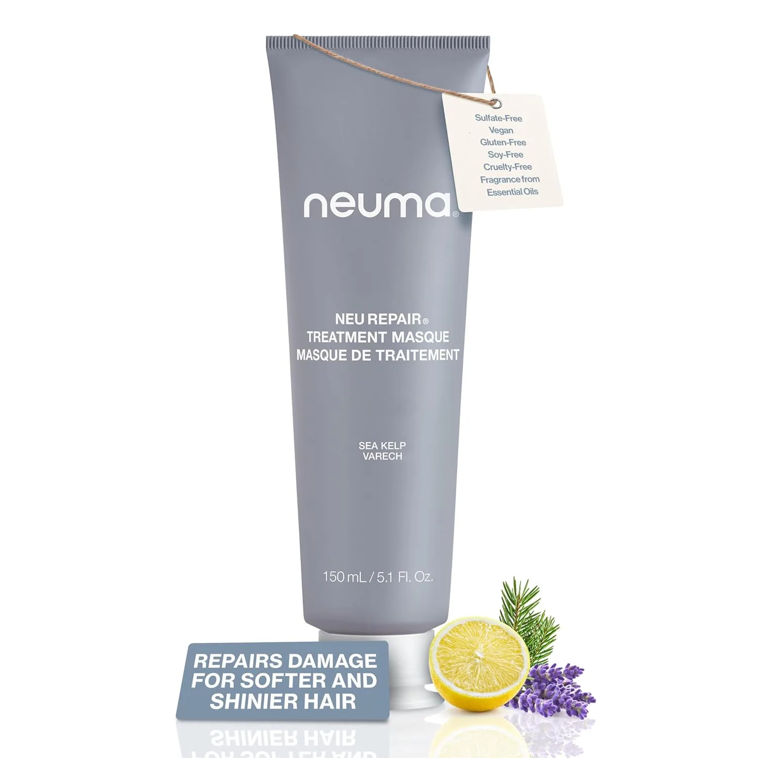 Маска для восстановления поврежденных волос Neuma Neu Repair Treatment Masque - восстанавливает, укрепляет, смягчает, разглаживает, питает, оживляет, защищает. Аромат лимона, лаванды и пихтовой хвои. 151 мл (1 шт.)