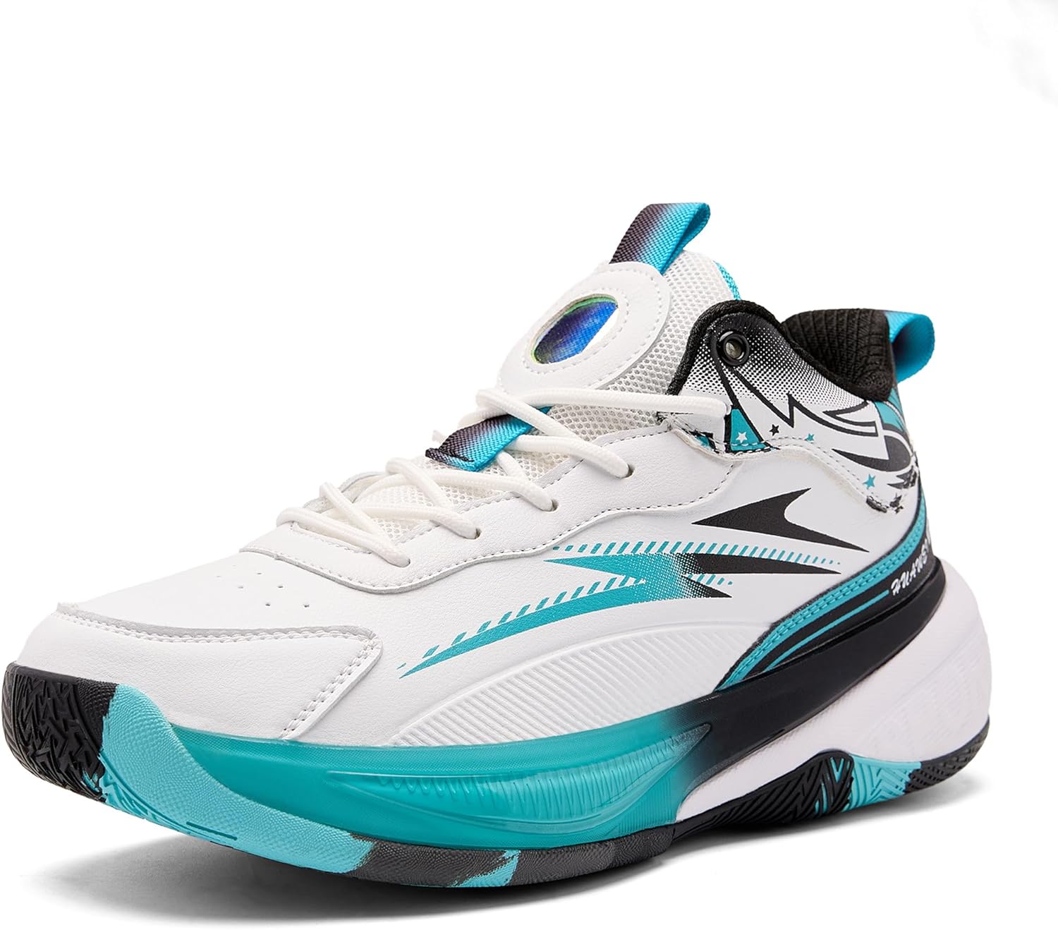 

Мужские баскетбольные кроссовки CJSPORX, дышащие, противоскользящие, модные спортивные, белый/синий