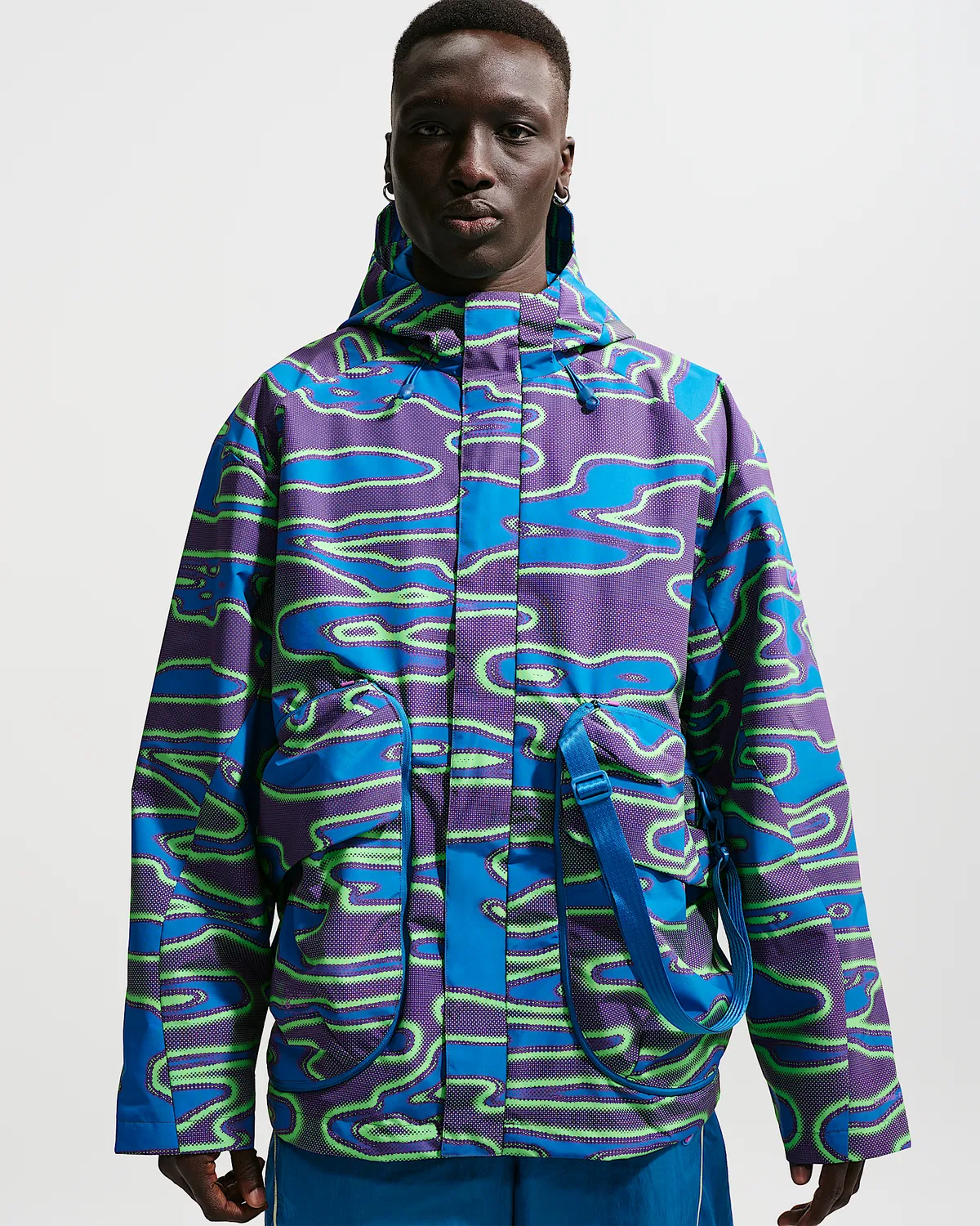Мужская ветровка Nike Project F.R.O.G. с капюшоном Storm-FIT, Vivid Purple/Brilliant Blue/Vivid Purple