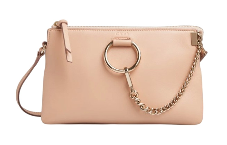 

Chloé Сумка через плечо из овчины Шанель женская светло-розовая