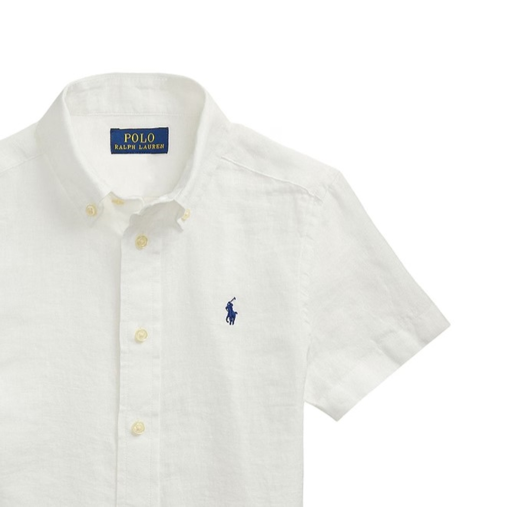 Футболка летняя детская Polo Ralph Lauren, белый — фото 4
