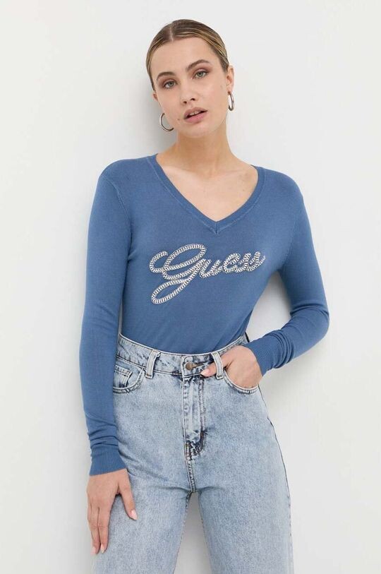 

Угадай шерстяной свитер Guess, синий