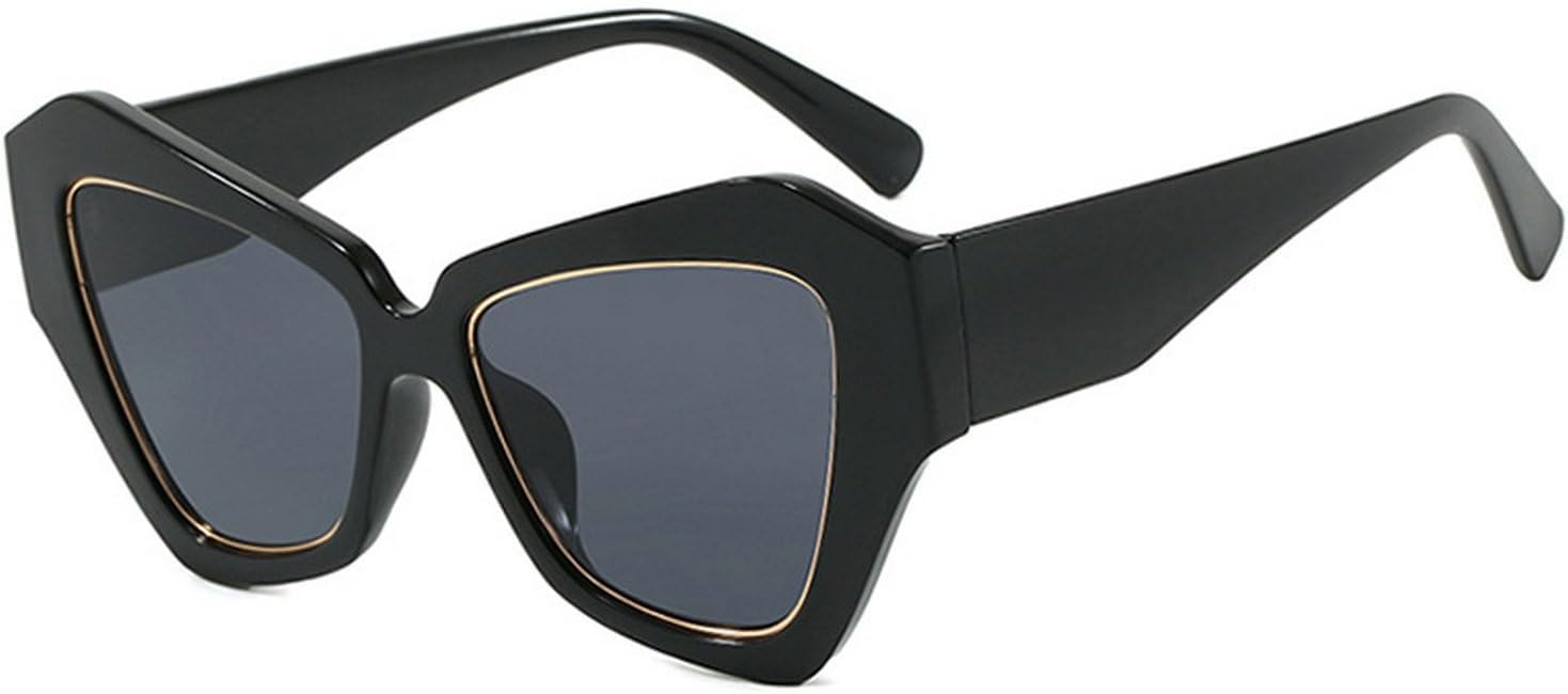 

Солнцезащитные очки Laureles Polygonal Cat Eye Y2k для женщин, градиентный леопардовый коричневый цвет, солнцезащитные очки для мужчин, дорожные солнцезащитные очки UV400, C1