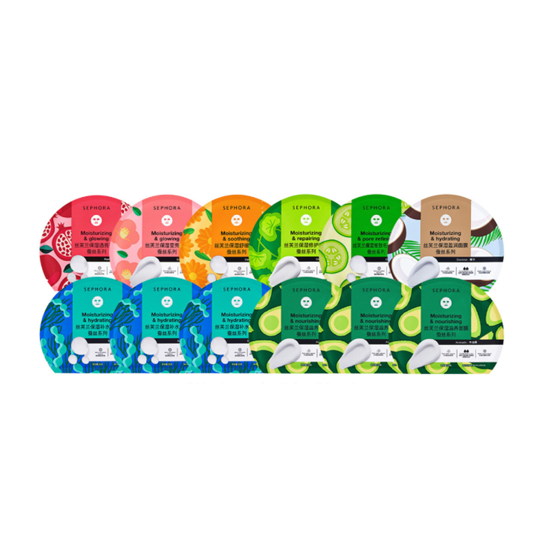 

Шелковая увлажняющая и сужающая поры тканевая маска для лица стабилизирующая для всех типов кожи 36 таблеток Sephora