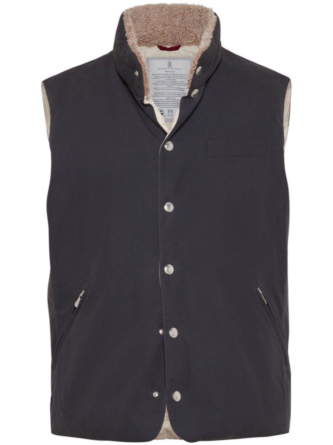 

Дутый жилет Brunello Cucinelli, черный