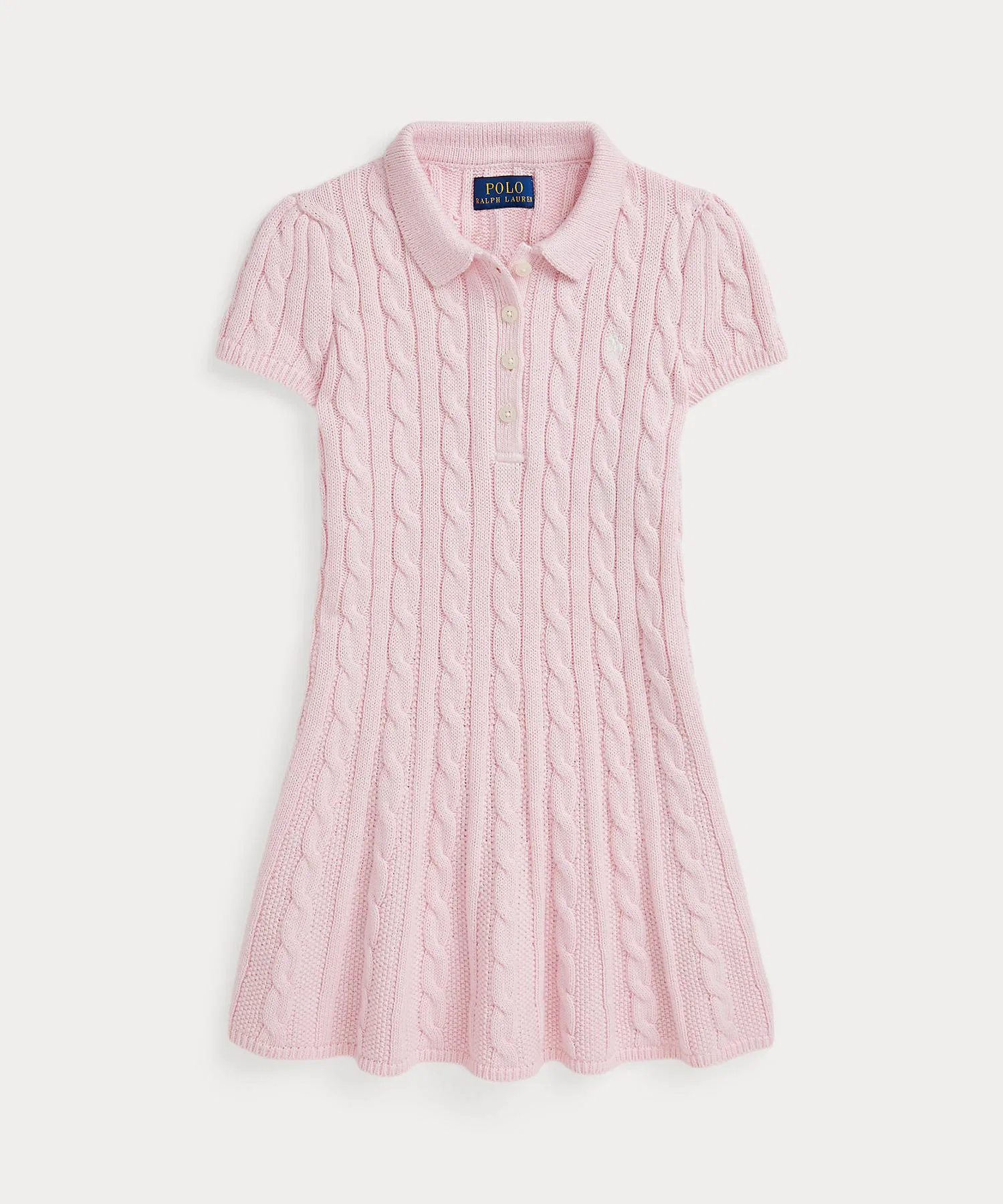 Детское платье-свитер POLO RALPH LAUREN CHILDRENSWEAR из хлопка с вышивкой