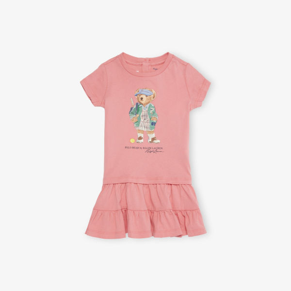 

Платье поло детское Polo Ralph Lauren хлопковое с принтом, розовый