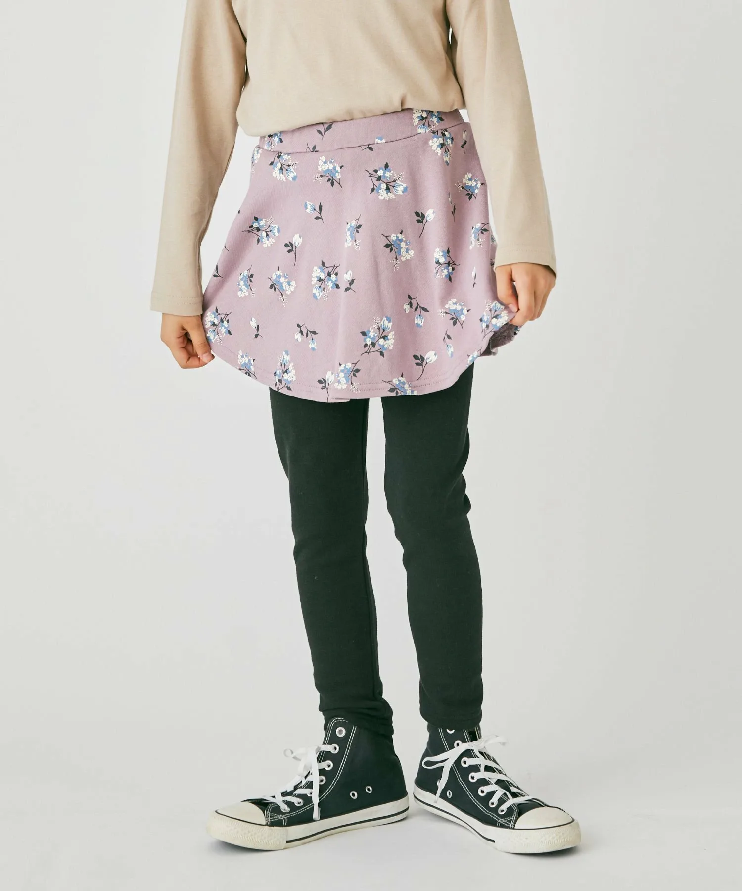 Юбка с флисовой подкладкой и принтом по всей поверхности Ever Closet, A. Lavender