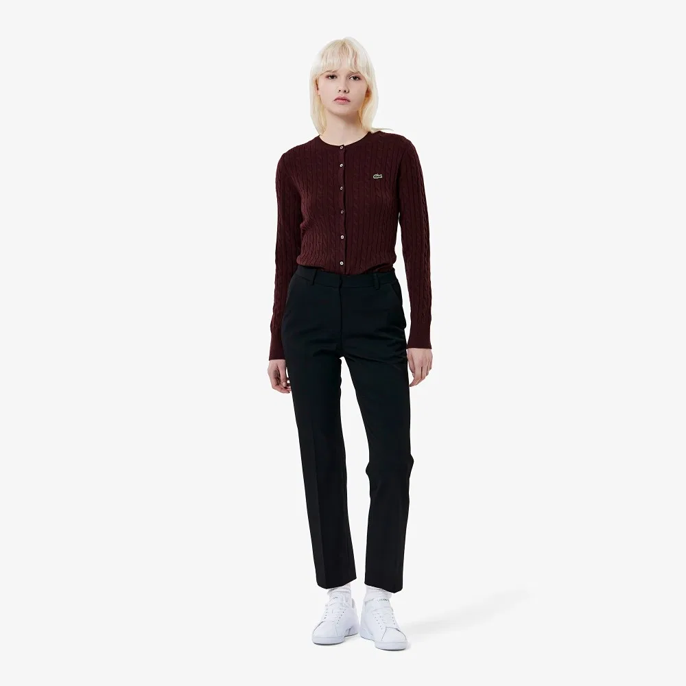 Брюки женские Lacoste полуклеш, черные