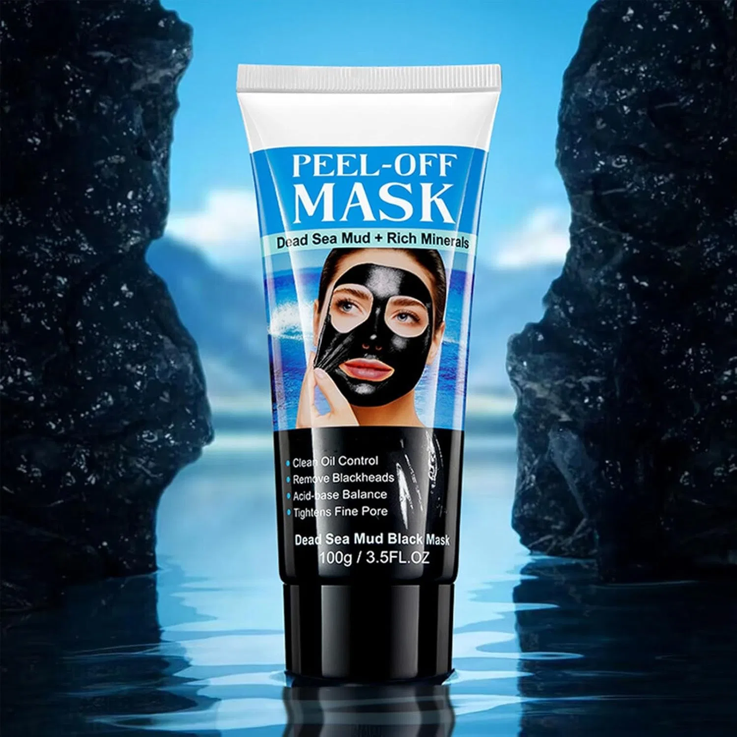 Маска для лица — Пленка очищающая Dead Sea Mud Black Mask, 100 мл — фото 2
