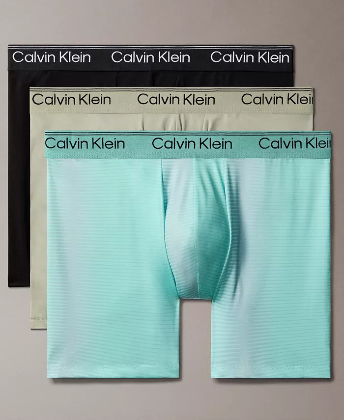 

Мужские микростретч боксеры с влагоотведением, 3 шт Calvin Klein, мультиколор