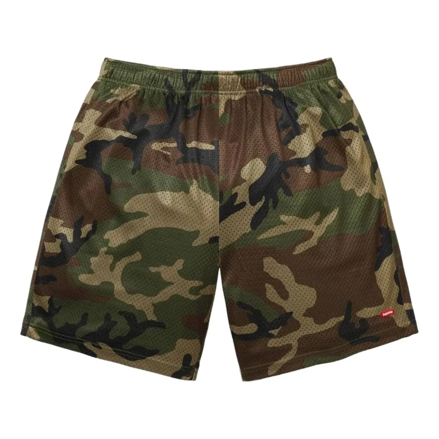Шорты Supreme SS26 Small Box Baggy Mesh Short 'Woodland Camo' SUP-SS26-264-CMO, зеленый