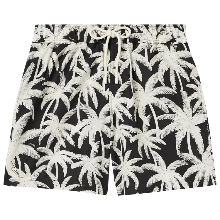 

Шорты для плавания Palm Angels Palms All Over 'Black/Off White', черный