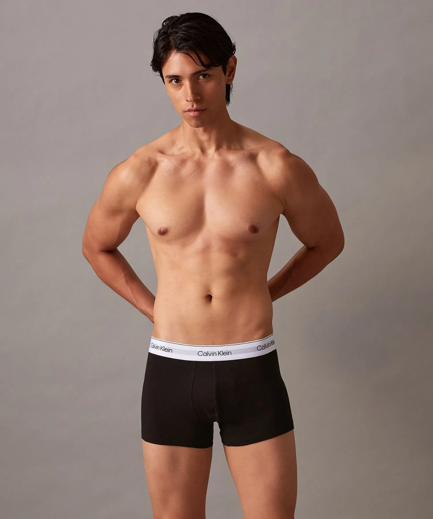 Официальный магазин Боксеры Calvin Klein Icon из эластичного хлопка, комплект из 2 штук, Calvin Klein NB4391 Как на Чон Куке, Black — фото 2