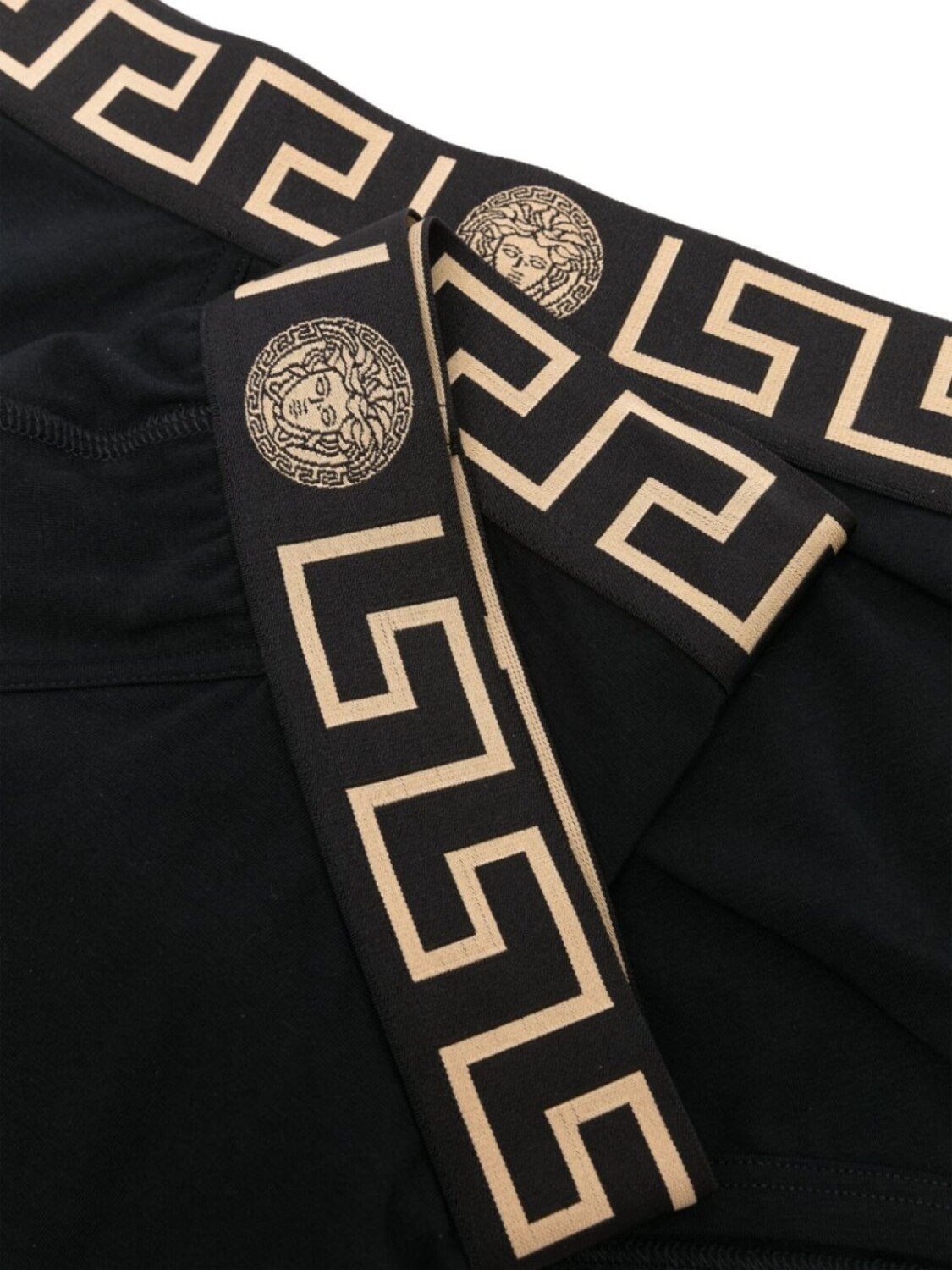 Versace комплект из двух трусов-брифов с узором Medusa, черный — фото 4