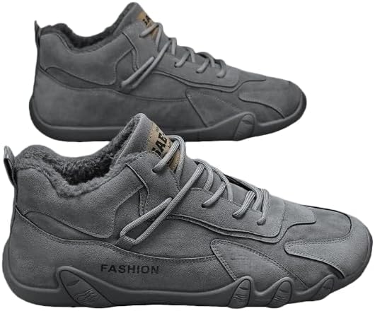 

Мужские ботинки Hhhchpm водонепроницаемые, с нескользящей подошвой, высокие чукка, ручной работы, замшевые, повседневные, для улицы, серый