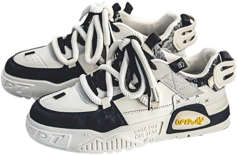 Кроссовки Men's Trendy Sneakers Casual Sporty Low-Top Lace-Up Shoes Non-Slip Rubber Outsole Breathable Fabric Lining for Daily Wear Hhhchpm, бежевый