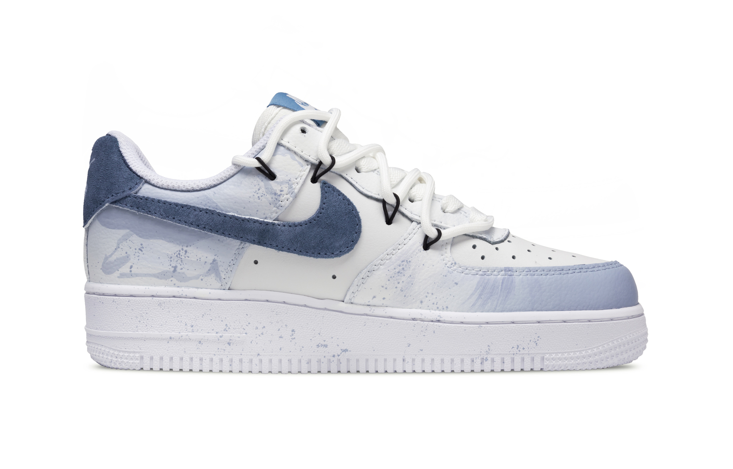 Nike Кроссовки для скейтбординга Air Force 1 Light Shadow Flow Abrasion Resistant Low Top мужские бело-синие — фото 2