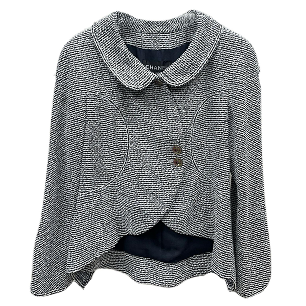 CHANEL Серый женский пиджак для делового костюма ранней весной, Gray — фото 3