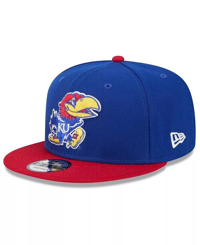 

Мужская королевская красная кепка Kansas Jayhawks 9FIFTY Snapback в двухцветном исполнении New Era
