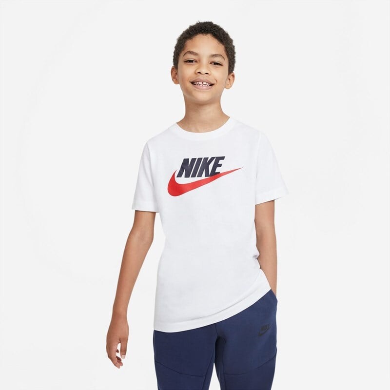 

Детская футболка с изображением футуры Nike, белый