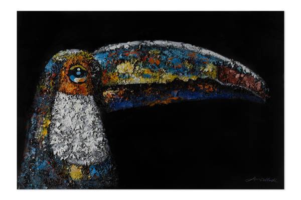 

Акриловая картина ручной работы KUNSTLOFT Ornamental Toucan цвет schwarz/multicolor