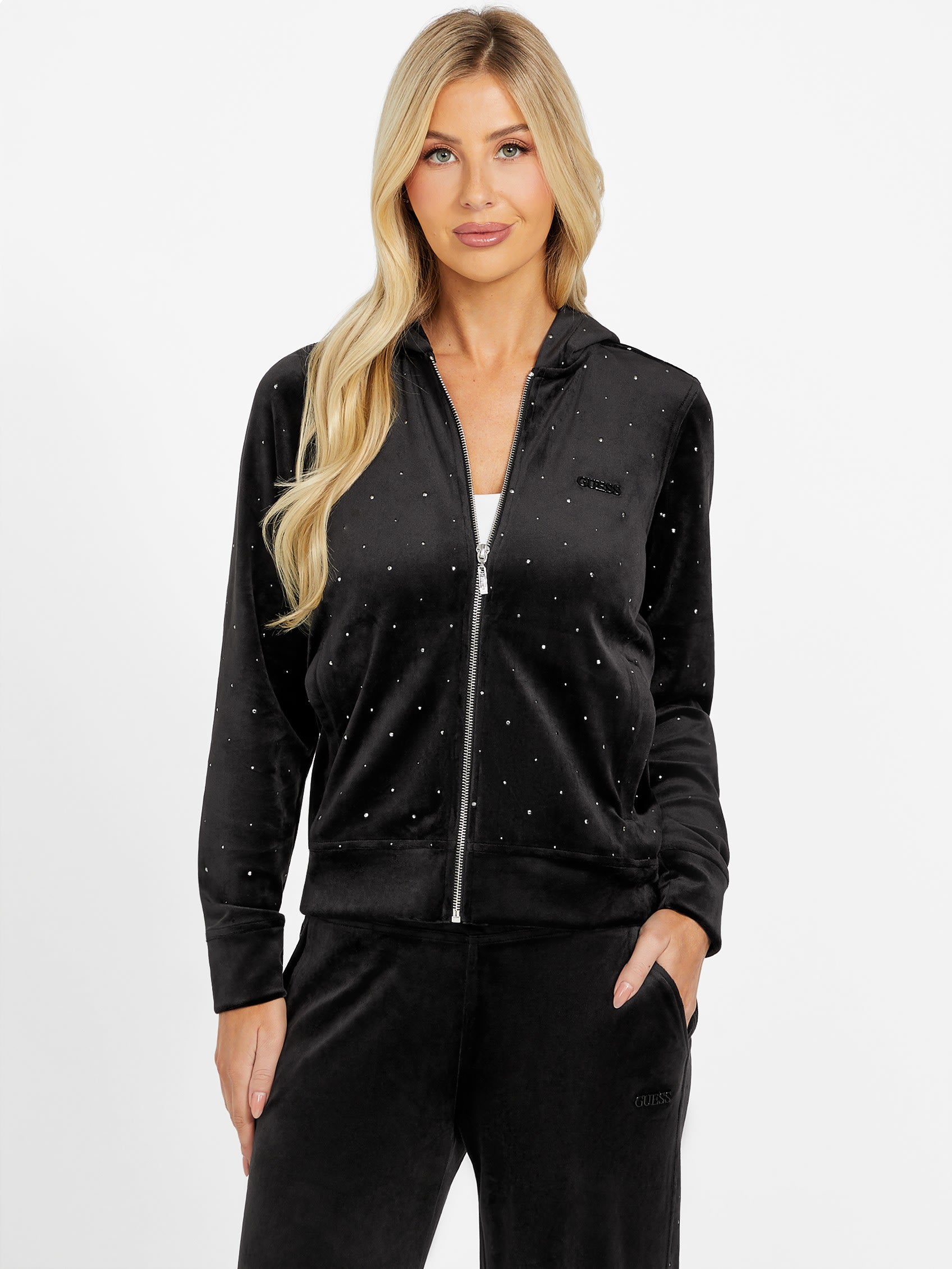 

Топ Ness на молнии Guess Factory, черный