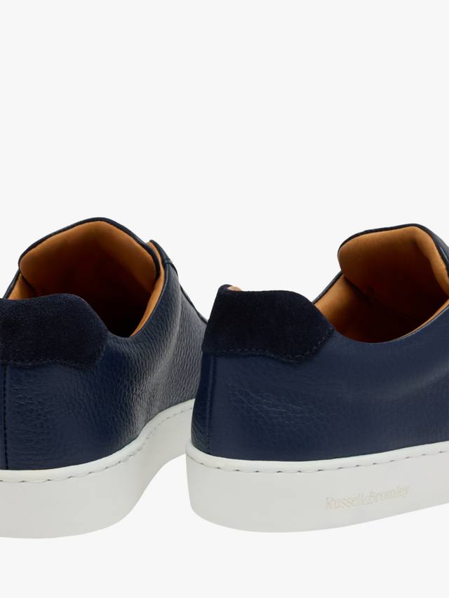 Кроссовки без шнуровки из зернистой кожи pear Russell & Bromley, Blue — фото 4