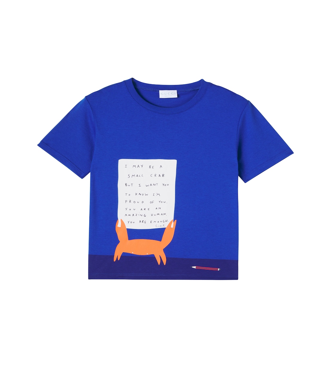 

Футболка из хлопкового джерси Euan Roberts Gucci Kids, Electric Blue/Mc