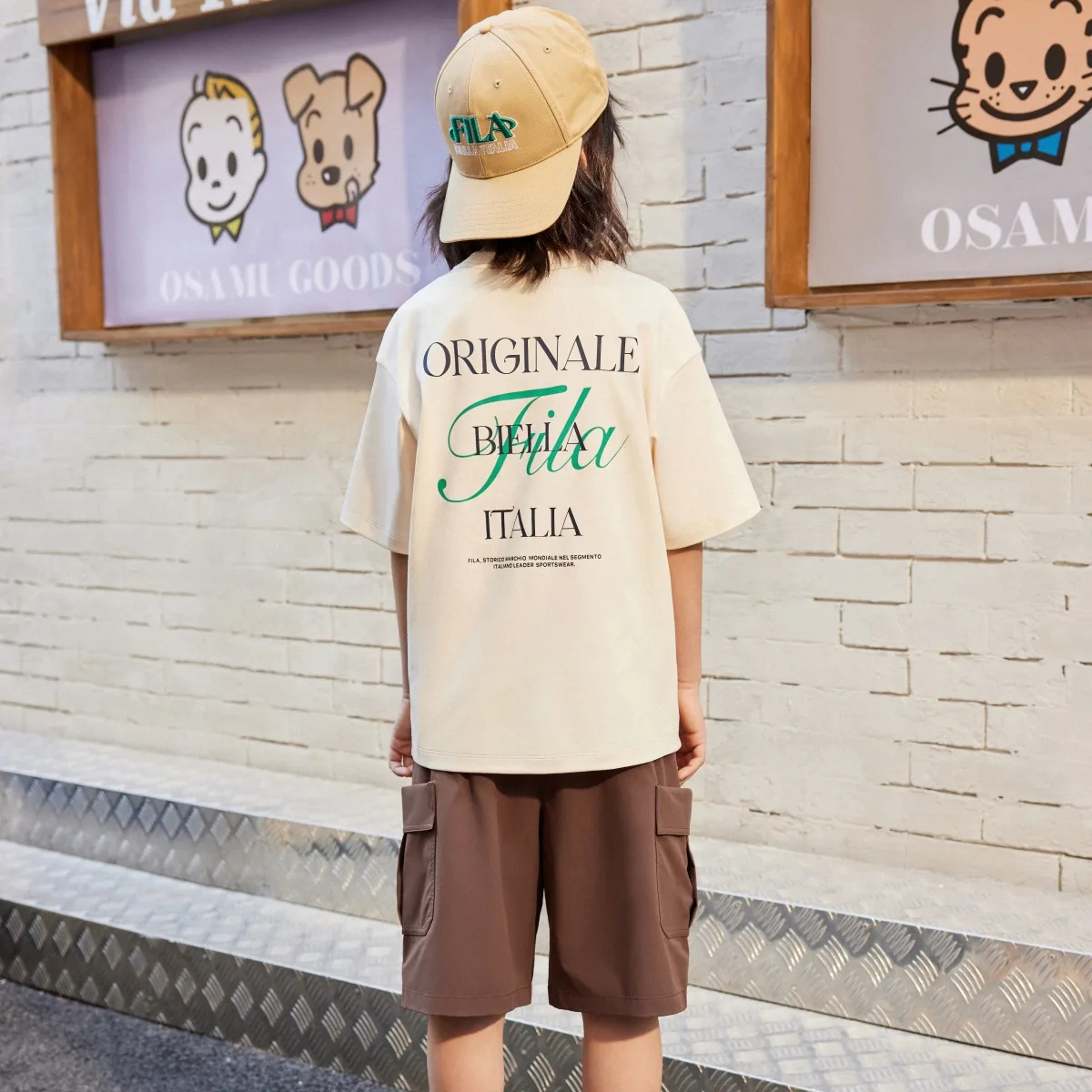 Футболка Cloud Lily Fragrance FILA KIDS, cloud lily apricot — фото 3