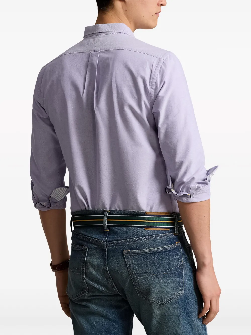 Рубашка с вышивкой Polo Pony POLO RALPH LAUREN, фиолетовый — фото 4