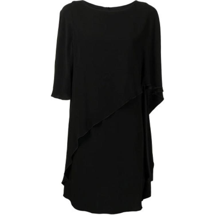 

EMPORIO ARMANI Женское черное платье с коротким рукавом