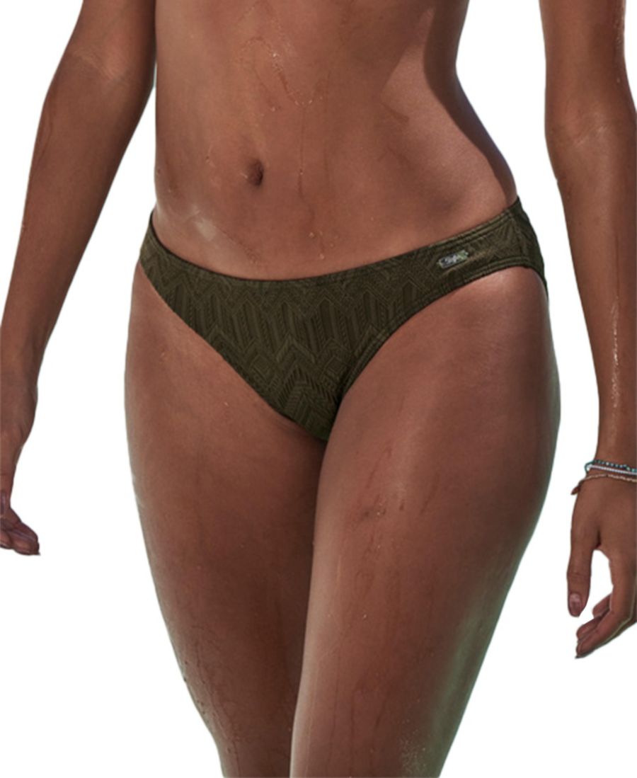 

Трусики от классического бикини для женщин с текстурированной поверхностью LASCANA, Olive