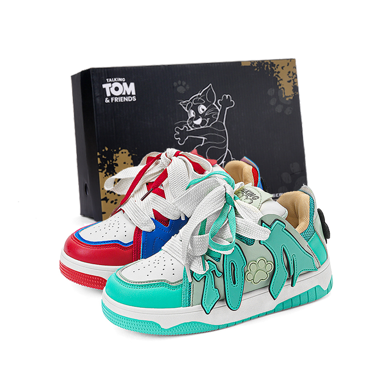 

Кроссовки TALKING TOM Skateboarding Shoes Unisex Low-top, черный/слоновая кость