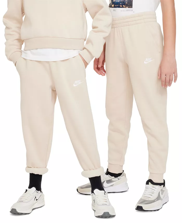 

Детские утепленные спортивные брюки Club Fleece Jogger Nike, белый