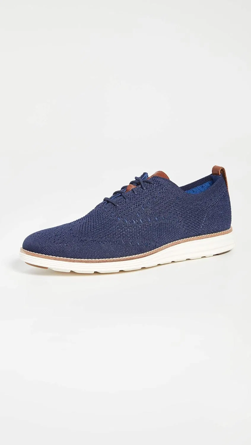 Мужские оксфорды Cole Haan Zerogrand Wing, Blue Navy Ivory — фото 3