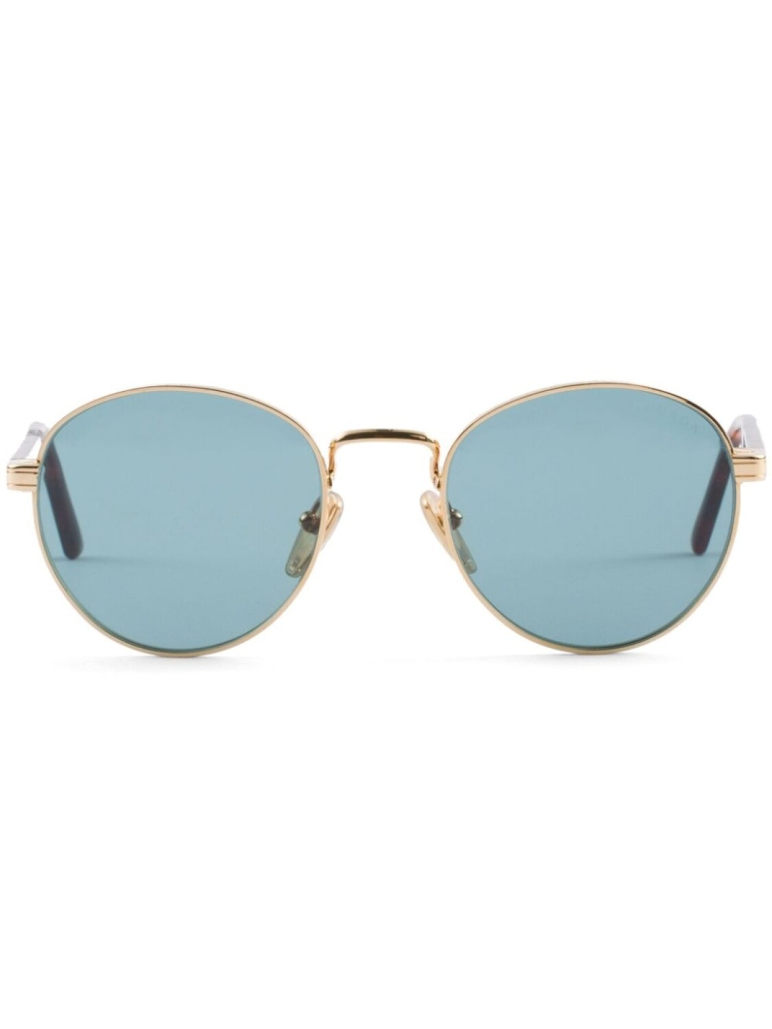 

Prada Eyewear солнцезащитные очки в круглой оправе, золотой